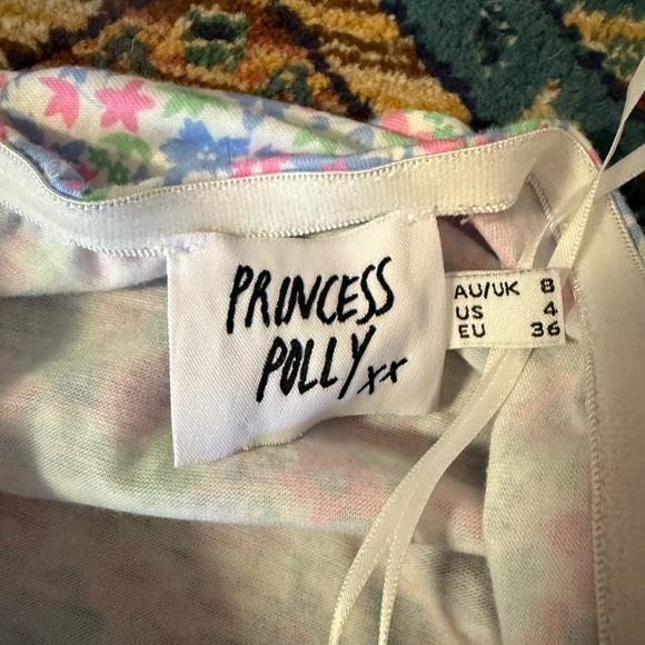 PRINCESS POLLY STRAPLESS FLORAL SCRUNCH DRESS SIZE 4 US - Picture 3 of 3